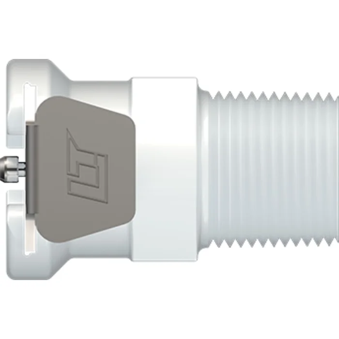 LinkTech 40AC Series Male Thread Female, Valved, 1/4″ MNPT, Natural Acetal, Buna N