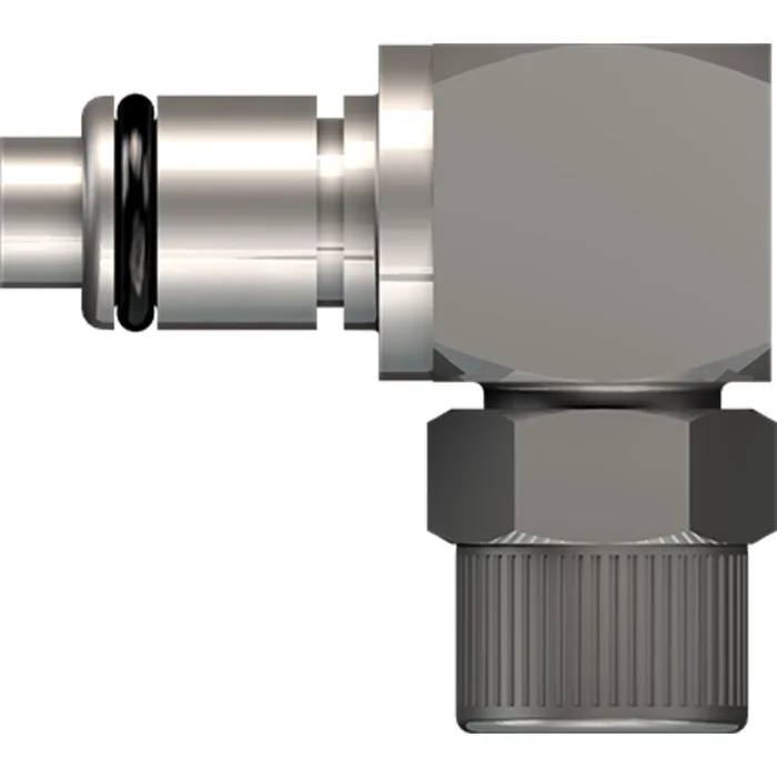 LinkTech 40CB Series Elbow Male, Valved, 3/8″ PTF, Chrome Brass, Buna N