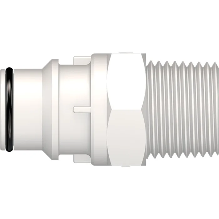 LinkTech 65GP Series Male Thread Male, Non-valved, 1/2″ MNPT, Glass filled Polypropylene