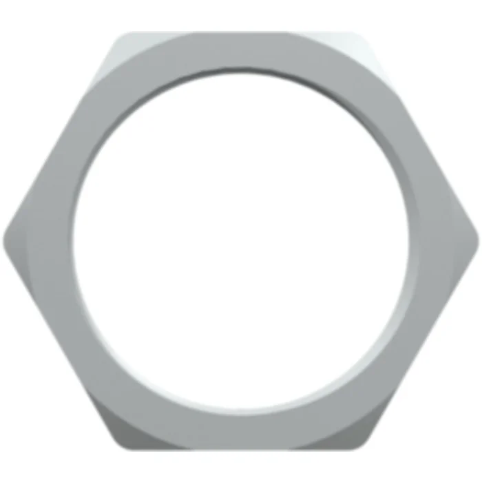 LinkTech XQC Series 11/16-24 UNEF Nickel-Plated Brass Panel Mount Nut