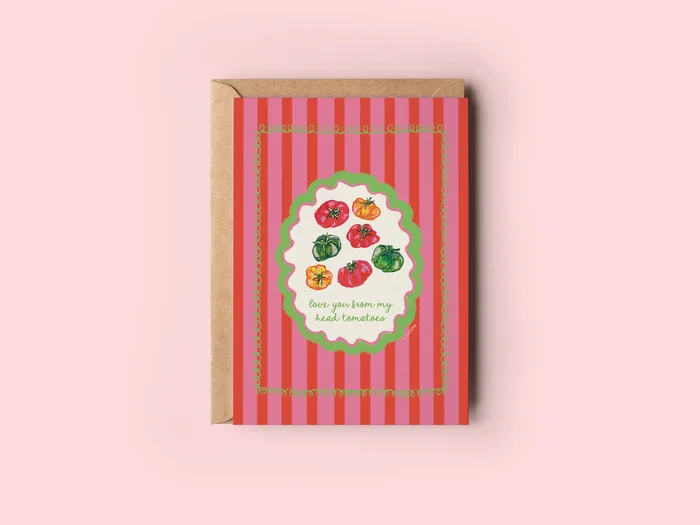 Love You From My Head Tomatoes Greeting Card
