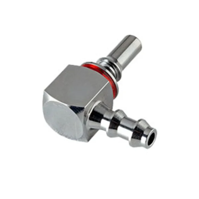 LQ2D2304LRED Valved Elbow Locking Hose Barb Harb Liquid Cooling Coupling Insert 1/4″
