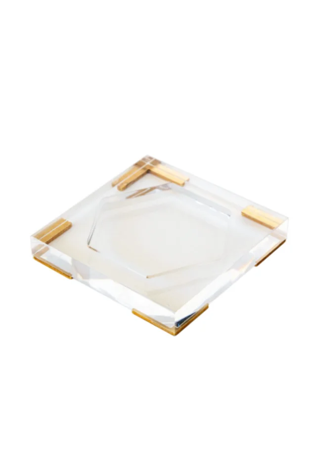 LUCITE TRAY FOR 9 OZ HEXAGONAL CANDLE