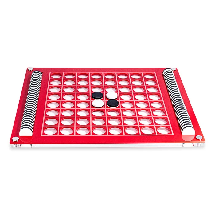 Luxe Dominoes El Reverso Game, Solid Red