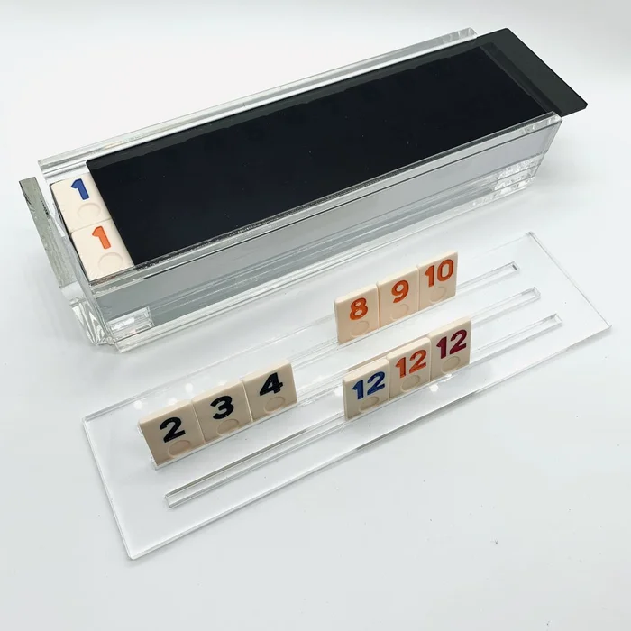 Luxe Dominoes El Rumi Tile Game, Smoke