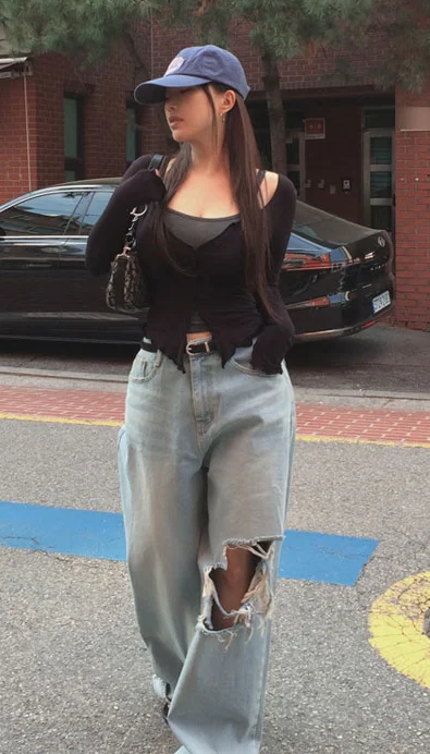 [MADE] HYPNOTIC Contrast Trim Cardigan & Tank Set