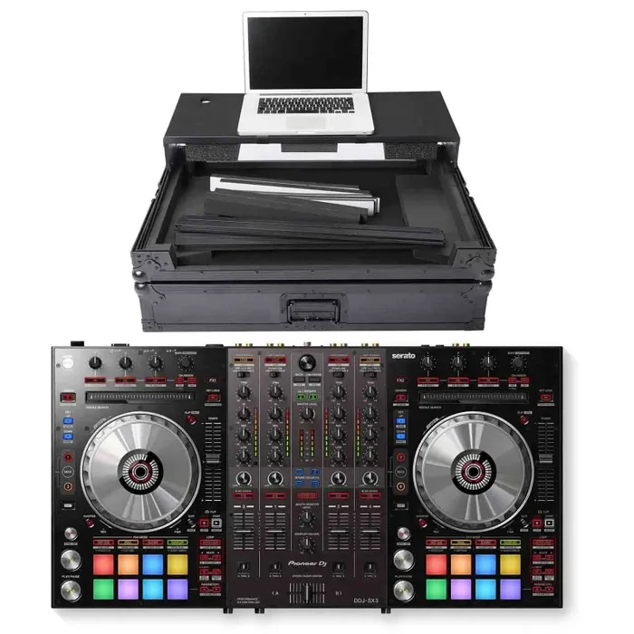 Magma DJ Package with MGA40982 Multi-Format DJ Workstation Case and Pioneer DDJ-SX3 DJ Controller for Serato DJ Pro