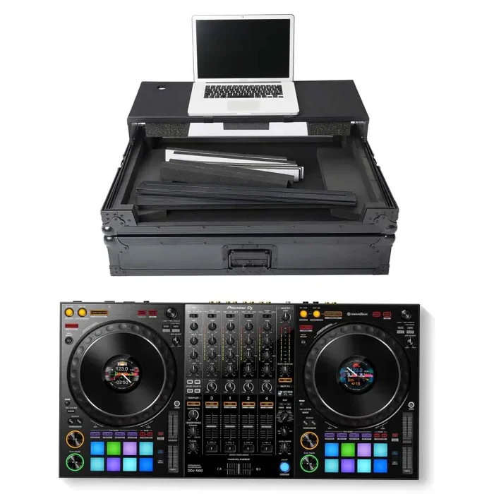Magma DJ Package with MGA40982 Multi-Format DJ Workstation Case and Pioneer DJ DDJ-1000 DJ Controller
