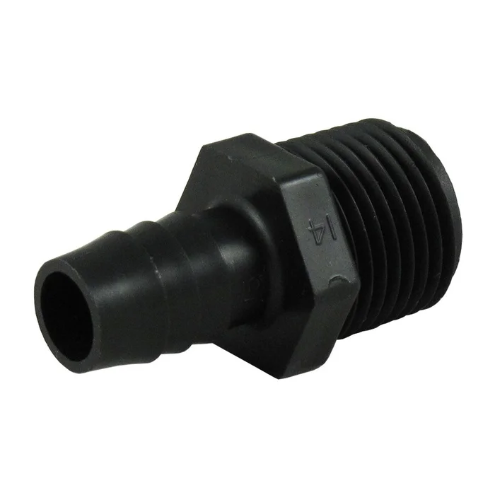 Male Barb Connector PE – 1/2 ID Barb x 1/2 MNPT
