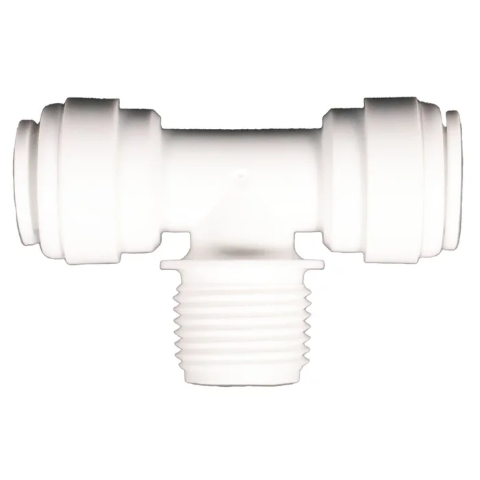 Male Branch Tee Acetal 3/8 qc x 3/8 qc x 3/8 MNPT Branch