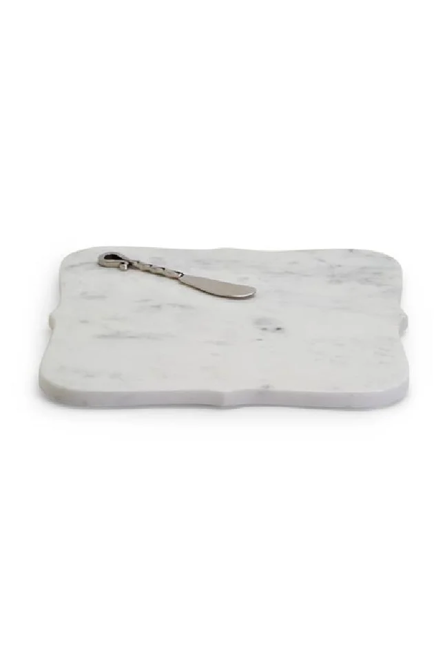 Marble Arabesque Serving Tray with Spreader