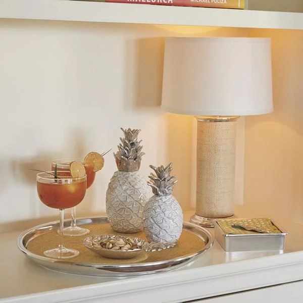 Mariposa Faux Grasscloth Sand Table Lamp