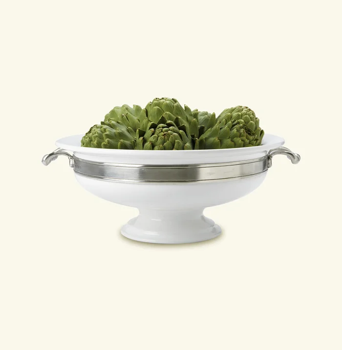 Match Pewter Convivio Round Centerpiece W/Handles