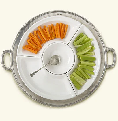 Match Pewter Convivio Round Sectional Platter