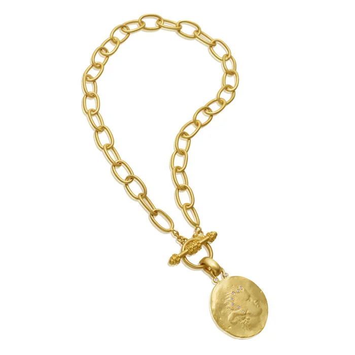 Mazza Roma Large Coin 14Kt Pendant (Pendant Only)
