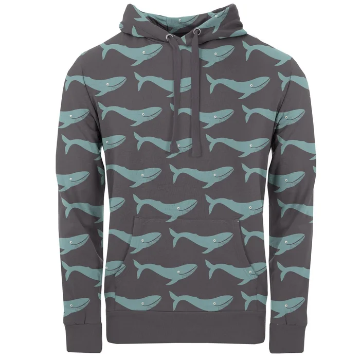 Men’s Fleece Hoodie – Rain Whale
