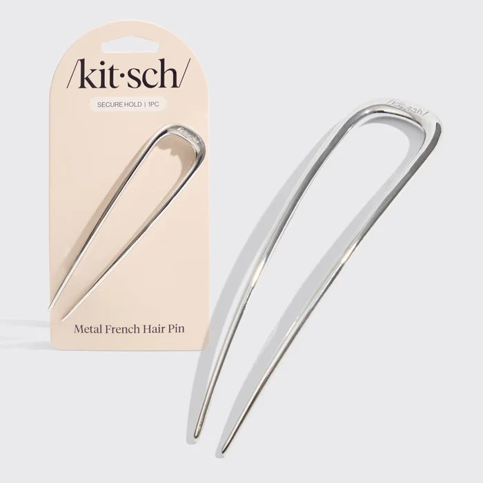 Metal French Hair Pin – Silver