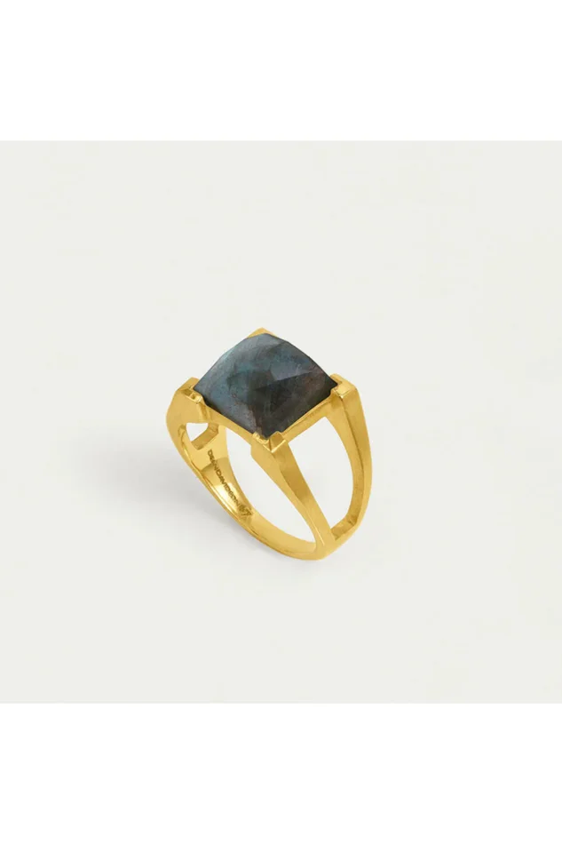 MINI PLAZA RING-LABRADORITE