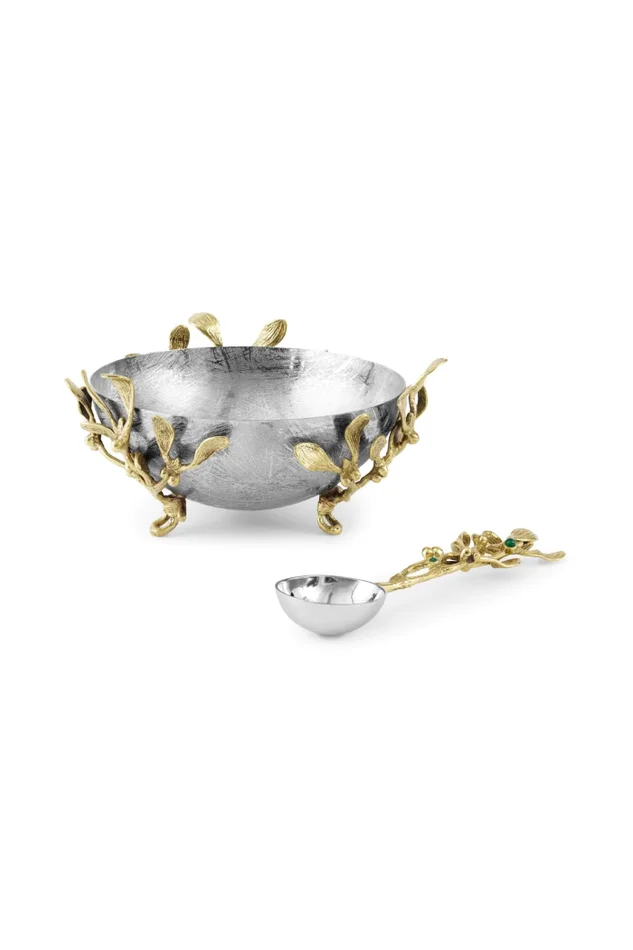 Mistletoe Small Dish w/ Spoon