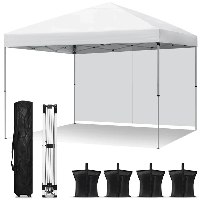 Moasis 10×10 Pop Up Canopy Instant Canopy Tent with Removable Sidewall Easy Set-Up
