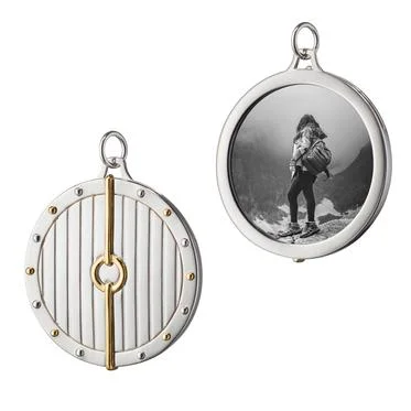 Monica Rich Kosann Sterling Silver & 18K Yellow Gold Round Buckle Charm