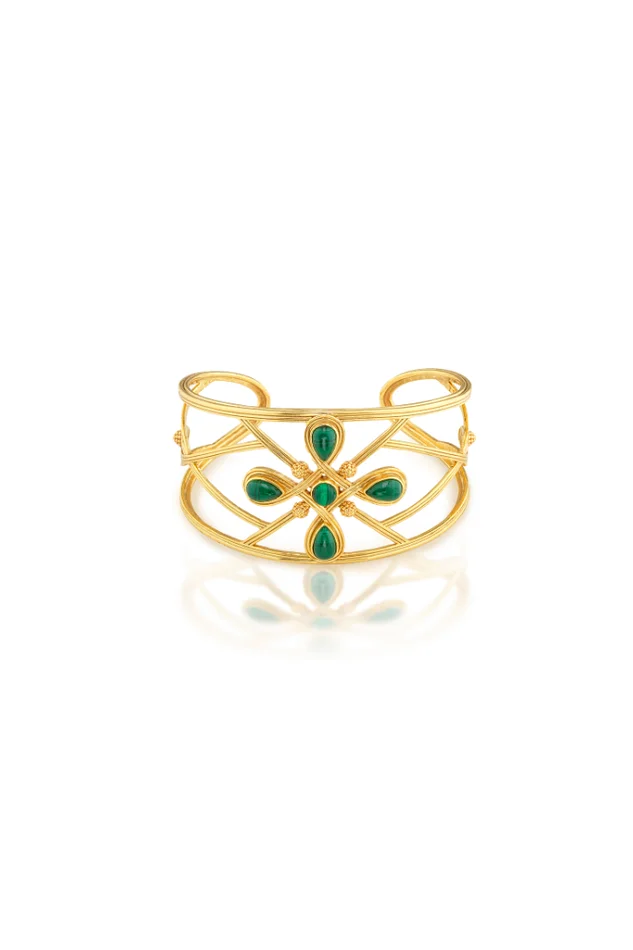 MONIQUE GEM CUFF-MALACHITE