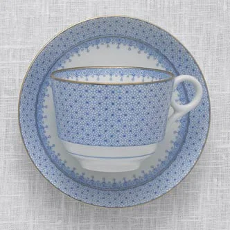 Mottahedeh Cornflower Lace Tea Cup & Saucer
