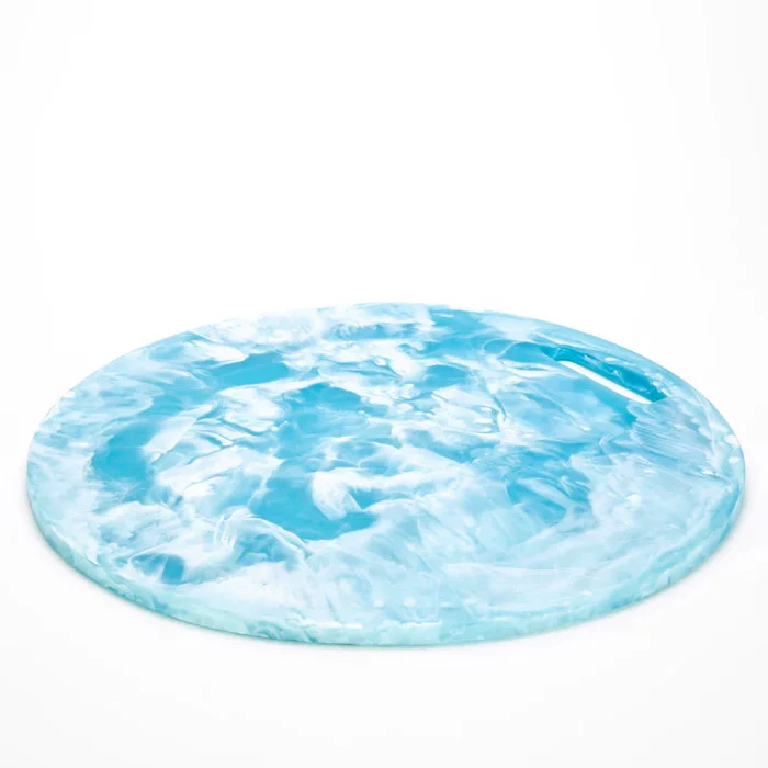 Nashi Home Resin Aqua Swirl Round Chopping Board