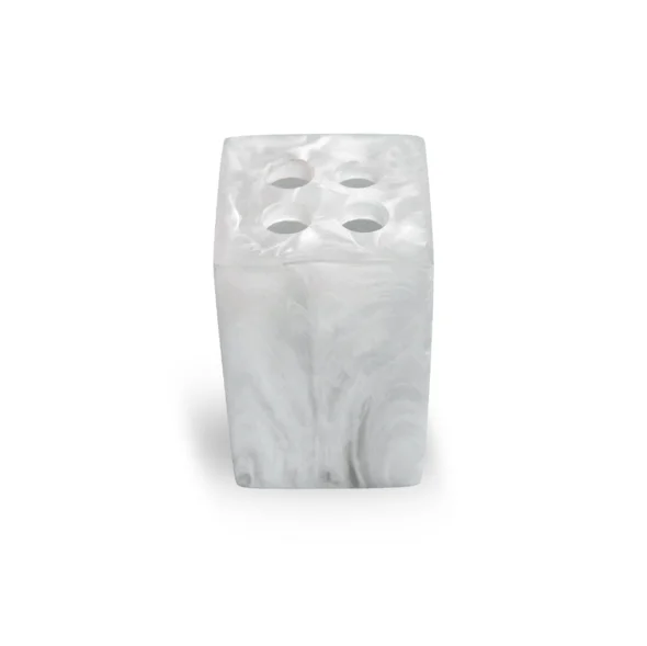 Nashi Home Resin Toothbrush Holder, White Swirl