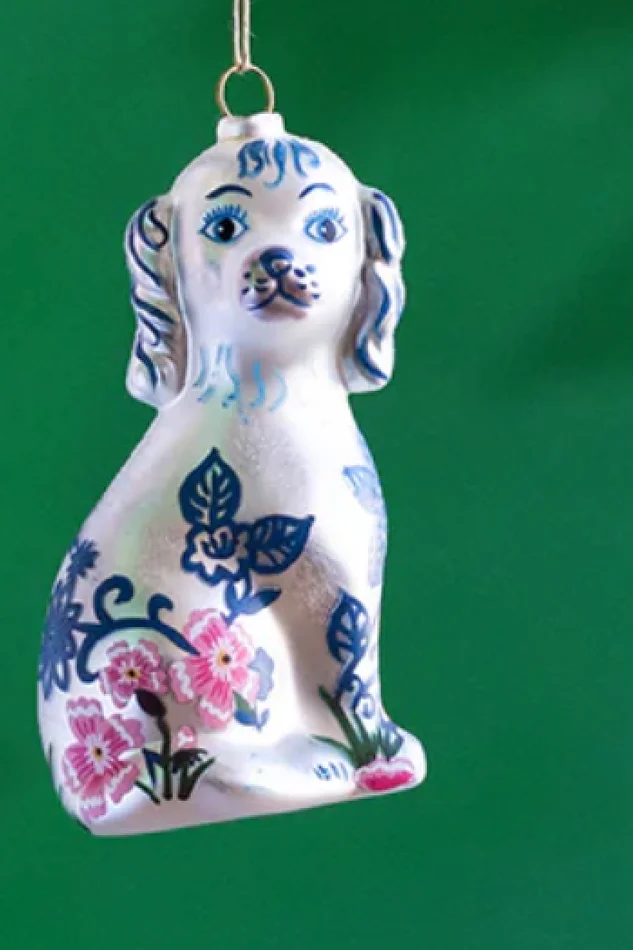 NATHALIE LÉTÉ FLORAL DOG ORNAMENT