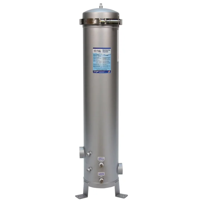 Neo-Pure 5 Round 30″ Multi-Cartridge Stainless Steel Housing