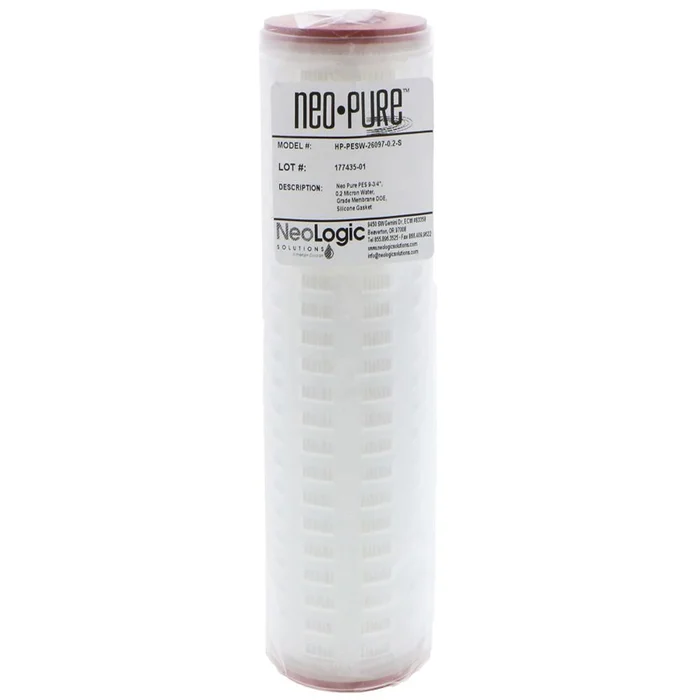 Neo-Pure 9-3/4″ PES Water Grade Membrane 0.2 micron DOE Silicone O-rings
