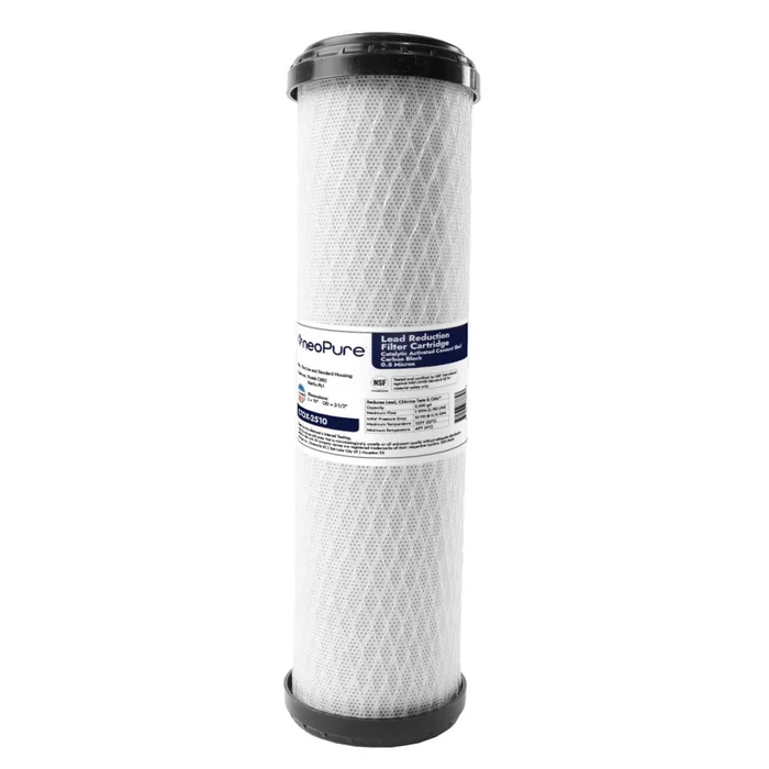 Neo-Pure CTOX-2510 9-7/8″ x 2-1/2″ Chloramine/VOC/LEAD Carbon Block Filter 0.5 micron