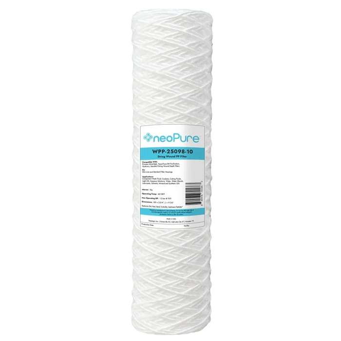 Neo-Pure WPP-25098-10 10″ Surfactant Free String Wound Filter 10 Micron