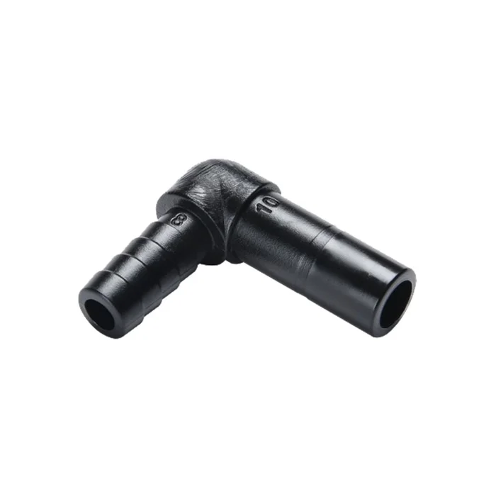 NeoFit – Acetal Black Stem Barb Elbow Connector 10mm stem x 8mm barb