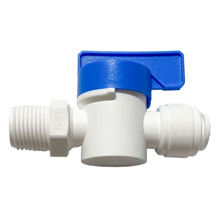 NeoFit – Acetal White Shut-Off Valve Male NPTF 3/8″ x 3/8″ NPTF