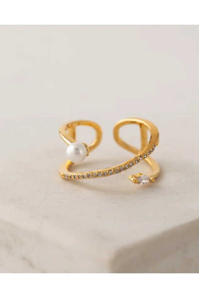 NEPTUNE PEARL TWIST RING