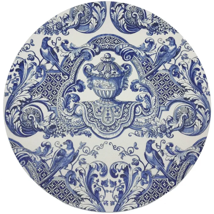 Nicolette Mayer Royal Delft William And Mary Blue 16″ Round Pebble Placemat