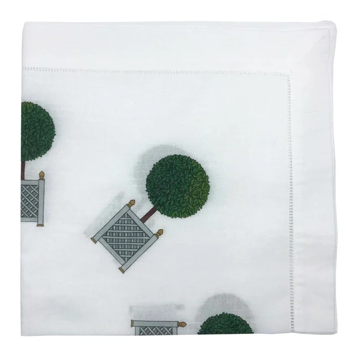 Nicolette Mayer Timothy Corrigan Topiary Radial Hemstitch Napkin