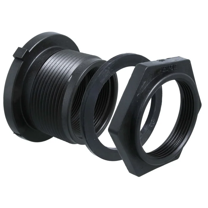 Norwesco 1″ Double Threaded Polypropylene Bulkhead Fitting