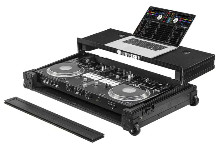 Odyssey 810325 Industrial Board Flight Case for Pioneer DDJ-REV7 Controller with Glide Style Laptop Platform