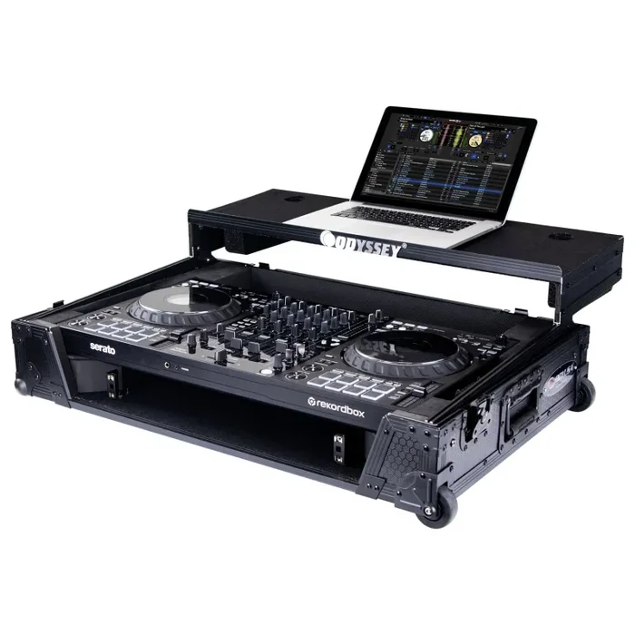Odyssey 810GSFLX101UM2 I-Board 1U Flight Case with Glide Style Laptop Platform and Wheels for Pioneer DJ DDJ-FLX10