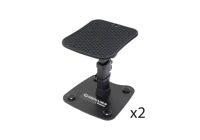 Odyssey ASPKSTANDSMDT Tilt-Able Speaker Stands with Flat Surface Base – Pair