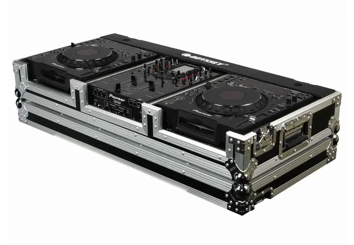 Odyssey FR10CDJWE Universal 10″ Format DJ Mixer and Two Large Format Media Players Coffin Case Hot on Sale