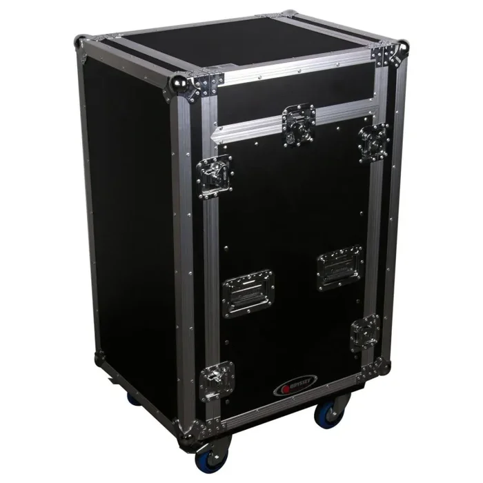Odyssey FZ1116W 11U Top Slanted 16U Vertical Pro Combo Rack with Casters - Image 2