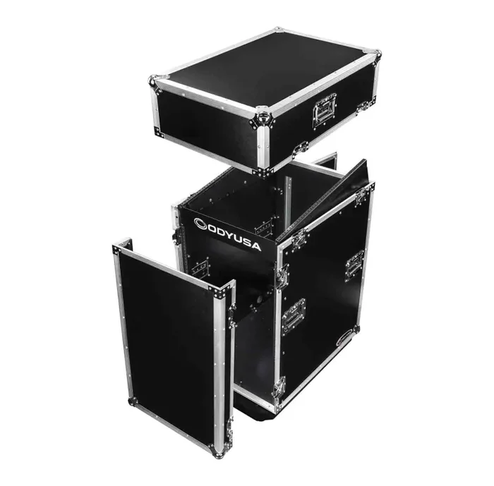Odyssey FZ1416W 14U Top Slanted 16U Vertical Pro Combo Rack with Casters