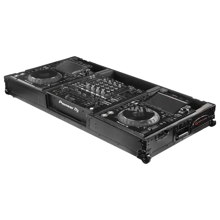 Odyssey FZDJMA9CDJWBL DJ Coffin Flight Case with Wheels for DJM-A9 and CDJ-3000 or Similar Size Gear – Black Label