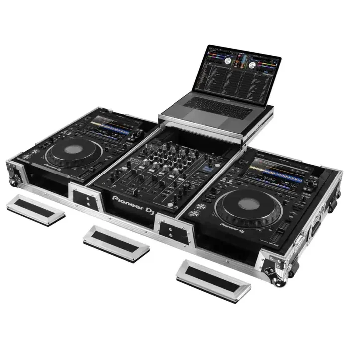 Odyssey FZGS12CDJWXD2 Extra Deep DJ Coffin Case for 12″ Format DJ Mixer and Two Media Players with Glide Platform