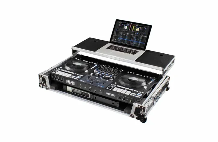 Odyssey FZGSRANE4W1 1U Flight Case with Glide Style Laptop Platform and Wheels for Rane Four Controller Hot on Sale