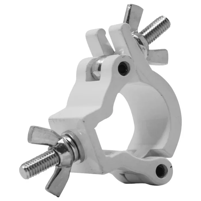 Odyssey LAC25SW, Aluminum Small Mini Clamp With A Hex Bolt And Wing Nut White Finish